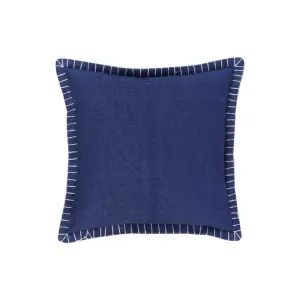 Levi Cushion Indigo 50 x 50cm by null, a Cushions, Decorative Pillows for sale on Style Sourcebook