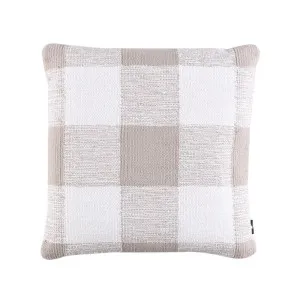 Plaid Cushion Taupe 60 x 60cm by null, a Cushions, Decorative Pillows for sale on Style Sourcebook