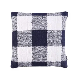 Plaid Cushion Navy 60 x 60cm by null, a Cushions, Decorative Pillows for sale on Style Sourcebook