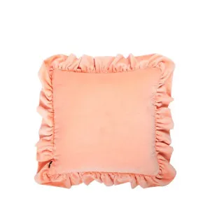 Ruffle Cushion Peach 50x50cm by null, a Cushions, Decorative Pillows for sale on Style Sourcebook