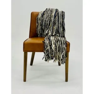 Vida Hand Knitted Throw Black by null, a Throws for sale on Style Sourcebook