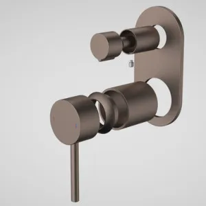 Liano II Bath Or Shower Mixer With Diverter Trim Kit Rounded Cover Plate | Made From Brass In Brushed Bronze By Caroma by Caroma, a Bathroom Taps & Mixers for sale on Style Sourcebook