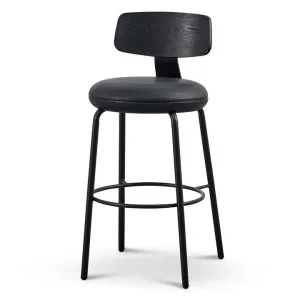 Ex Display - Martino 65cm Bar Stool - Full Black by Interior Secrets - AfterPay Available by Interior Secrets, a Bar Stools for sale on Style Sourcebook