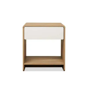 Owen Bedside Table - Pecan/Beige - Mocka by Mocka., a Side Table for sale on Style Sourcebook
