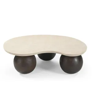 Orien 1.04m Travertine Coffee Table - Walnut by Interior Secrets - AfterPay Available by Interior Secrets, a Coffee Table for sale on Style Sourcebook
