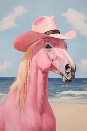 Cowgirl's Pink Horse by Gioia Wall Art, a Prints for sale on Style Sourcebook