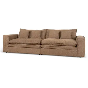 Bucha 3 Seater Fabric Sofa - Almond Brown by Interior Secrets - AfterPay Available by Interior Secrets, a Sofas for sale on Style Sourcebook