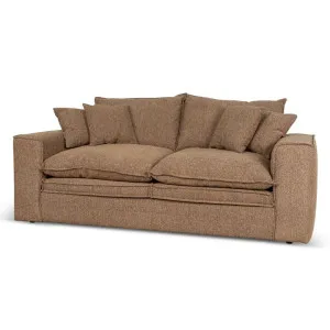 Bucha 2 Seater Fabric Sofa - Almond Brown by Interior Secrets - AfterPay Available by Interior Secrets, a Sofas for sale on Style Sourcebook
