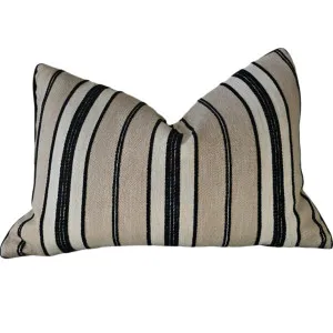 Ada Cushion 40x60cm Lumbar - Black | Sand Striped by null, a Cushions, Decorative Pillows for sale on Style Sourcebook