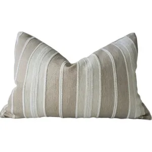 Ada Cushion 40x60cm Lumbar - Sand | Stone Striped by null, a Cushions, Decorative Pillows for sale on Style Sourcebook