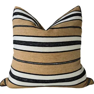 Ada Cushion 55cm Square - Black | Sandstone Striped by null, a Cushions, Decorative Pillows for sale on Style Sourcebook