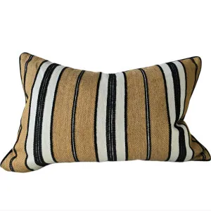 Ada Cushion 40x60cm Lumbar - Black | Sandstone Striped by null, a Cushions, Decorative Pillows for sale on Style Sourcebook
