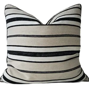 Ada Cushion 55cm Square - Black | Sand Striped by null, a Cushions, Decorative Pillows for sale on Style Sourcebook