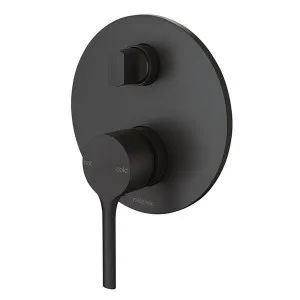Phoenix Vivid Slimline Oval SwitchMix Shower/Bath Diverter Mixer - Matte Black FULL SET by PHOENIX, a Bathroom Taps & Mixers for sale on Style Sourcebook