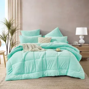 Morgan and Reid Mint Snuggle Fleece Comforter Set by null, a Quilts & Bedspreads for sale on Style Sourcebook
