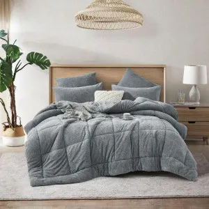 Morgan and Reid Grey Spec Snuggle Fleece Comforter Set by null, a Quilts & Bedspreads for sale on Style Sourcebook