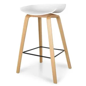 Ex Display - Rachel 65cm Bar Stool - White And Natural by Interior Secrets - AfterPay Available by Interior Secrets, a Bar Stools for sale on Style Sourcebook