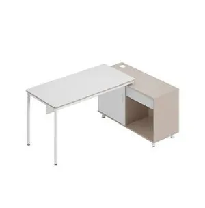 Ex Display - Montoya 1.75m Right Return Lavender Office Desk - White Base by Interior Secrets - AfterPay Available by Interior Secrets, a Desks for sale on Style Sourcebook