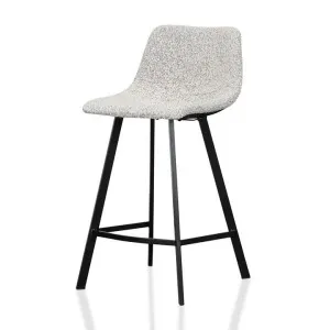 Ex Display - Duke 65cm Bar Stool - Moonlit Pepper Boucle by Interior Secrets - AfterPay Available by Interior Secrets, a Bar Stools for sale on Style Sourcebook