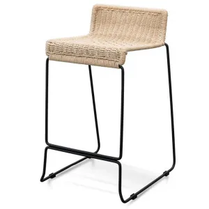 Ex Display - Bailey Bar Stool - Natural Cord Seat - Black Frame by Interior Secrets - AfterPay Available by Interior Secrets, a Bar Stools for sale on Style Sourcebook
