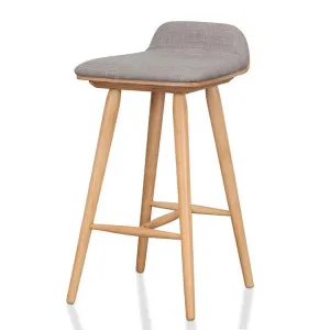 Ex Display - Finn 65cm Fabric Bar Stool - Grey - Natural by Interior Secrets - AfterPay Available by Interior Secrets, a Bar Stools for sale on Style Sourcebook