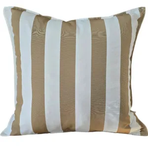 Sunlit Serenade Solution Dyed Eco-Friendly Outdoor Cushion 55cm Square - Sand & White Striped by null, a Cushions, Decorative Pillows for sale on Style Sourcebook