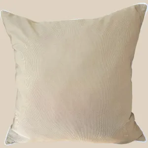 Sunlit Serenade Solution Dyed Eco-Friendly Outdoor Cushion 55cm Square - Sand | White Border by null, a Cushions, Decorative Pillows for sale on Style Sourcebook