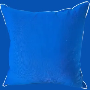 Sunlit Serenade Solution Dyed Eco-Friendly Outdoor Cushion 55cm Square - Dark Aqua | White Border by null, a Cushions, Decorative Pillows for sale on Style Sourcebook
