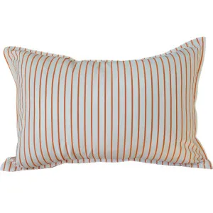 Sunlit Serenade Solution Dyed Eco-Friendly Outdoor Cushion 40x60cm Lumbar - Orange & White Striped by null, a Cushions, Decorative Pillows for sale on Style Sourcebook