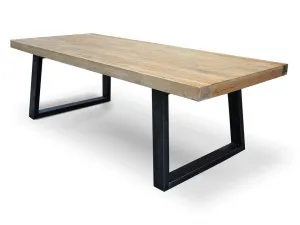 Ex Display- Edwin Reclaimed Elm Wood 2.4m Dining Table - Upgraded Top by Interior Secrets - AfterPay Available by Interior Secrets, a Dining Tables for sale on Style Sourcebook