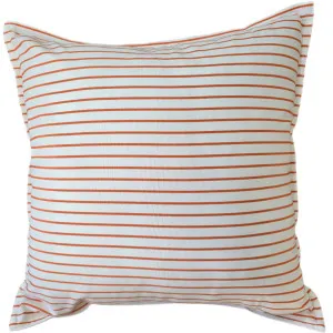 Sunlit Serenade Solution Dyed Eco-Friendly Outdoor Cushion 55cm Square - Orange & White Striped by null, a Cushions, Decorative Pillows for sale on Style Sourcebook