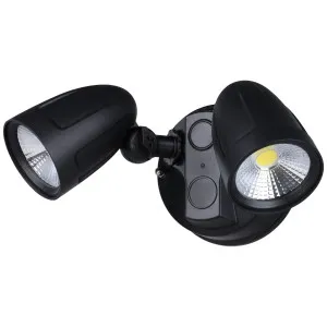 Eglo Chopper 2 Adjustable Double Head Exterior LED Security Spotlight Black by Eglo, a Spotlights for sale on Style Sourcebook
