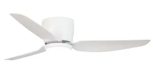 Claro Whisper 44" Low Profile DC Ceiling Fan with LED Light & Remote White by Claro, a Ceiling Fans for sale on Style Sourcebook