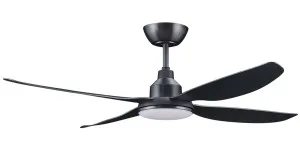Ventair Alaska 48" DC Ceiling Fan with LED Light and Remote Black by Ventair, a Ceiling Fans for sale on Style Sourcebook