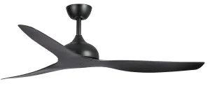 Claro Whisper 58" DC Ceiling Fan with Remote Black by Claro, a Ceiling Fans for sale on Style Sourcebook