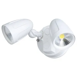 Eglo Chopper 2 Adjustable Double Head Exterior LED Security Spotlight White by Eglo, a Spotlights for sale on Style Sourcebook