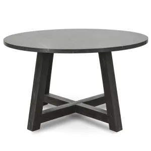 Ex Display - Carlson 130cm Black Marble Dining Table with Glass Top by Interior Secrets - AfterPay Available by Interior Secrets, a Dining Tables for sale on Style Sourcebook