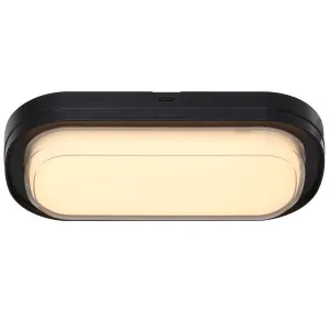 Telbix Viggo Weatherproof Rectangle LED Bunker Light Black by Telbix, a Lighting for sale on Style Sourcebook