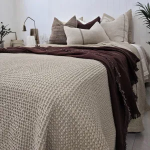 Brielle Waffle Cotton Bedcover 200cm x 230cm | Natural by null, a Cushions, Decorative Pillows for sale on Style Sourcebook