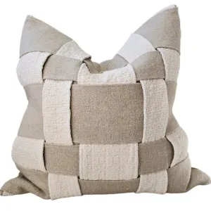 Malta Linen Cushion 55cm Square - Off White | Natural by null, a Cushions, Decorative Pillows for sale on Style Sourcebook