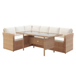 Ballena 6 Seater Wicker Outdoor Sofa Dining Furniture Set by Luxo, a Outdoor Dining Sets for sale on Style Sourcebook