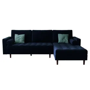 Claude 3 Seater Velvet Sofa With Chaise by Luxo, a Sofas for sale on Style Sourcebook