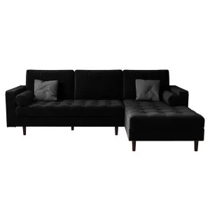 Claude 3 Seater Velvet Sofa With Chaise by Luxo, a Sofas for sale on Style Sourcebook