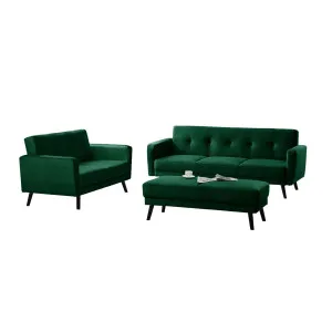 Esben 6-Seater Velvet Sofa Bed Set w/ Ottoman by Luxo, a Sofas for sale on Style Sourcebook