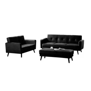 Esben 6-Seater Velvet Sofa Bed Set w/ Ottoman by Luxo, a Sofas for sale on Style Sourcebook