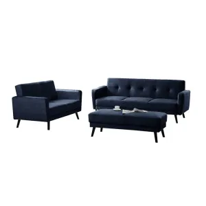 Esben 6-Seater Velvet Sofa Bed Set w/ Ottoman by Luxo, a Sofas for sale on Style Sourcebook