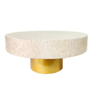 Abelene 91cm Mother of Pearl Inlay Coffee Table by Luxo Home Decor, a Coffee Table for sale on Style Sourcebook