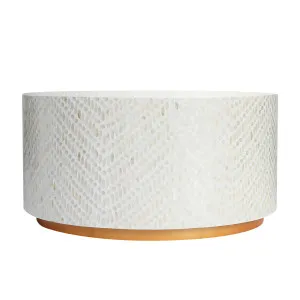 Bisera 91cm Mother of Pearl Inlay Coffee Table by Luxo Home Decor, a Coffee Table for sale on Style Sourcebook