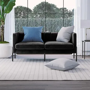 Avian 2 Seater Velvet Sofa with Steel Legs by Luxo, a Sofas for sale on Style Sourcebook