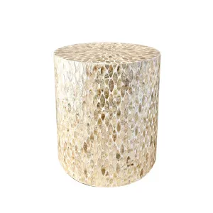 Ely 40cm Mother of Pearl Inlay Side Table by Luxo Home Decor, a Side Table for sale on Style Sourcebook